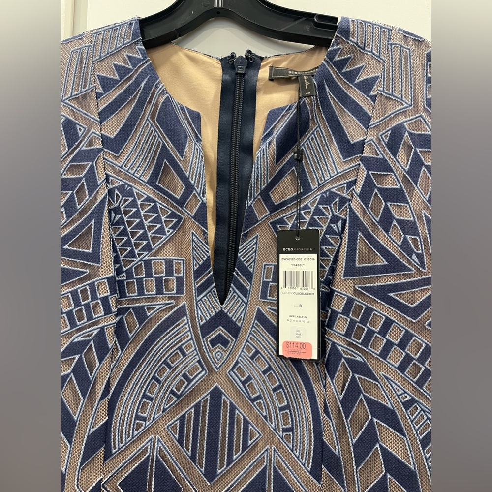 BCBG Art Deco dress with detail in the skirt